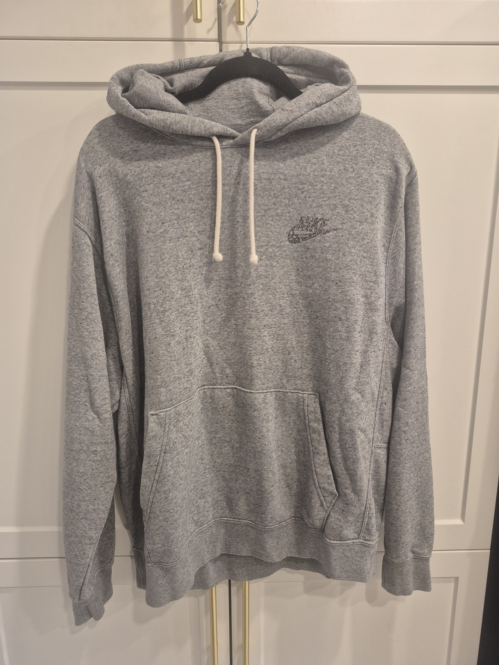 Nike Heather Gray Pullover Hoodie with Small Chest Logo